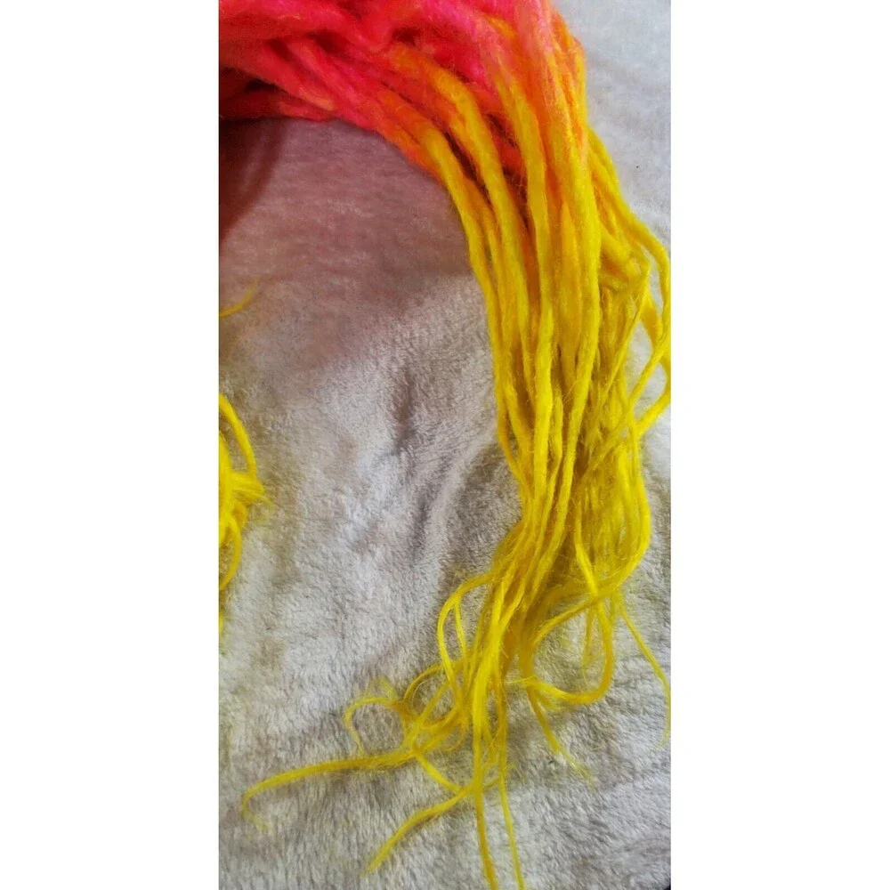 Pink Yellow Double Ended FULL HEAD Synthetic Crotchet Dreadlocks 45 Pieces